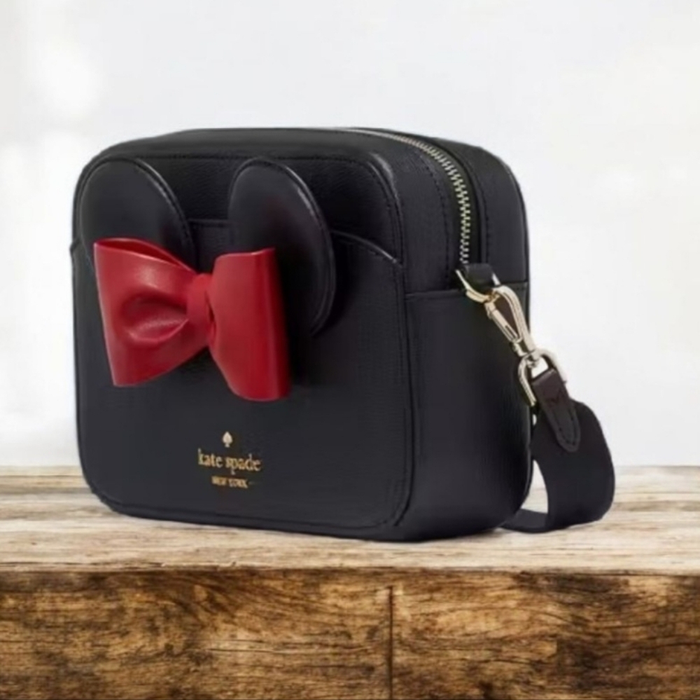 Kate Spade ♠️ ❤🤍🖤 Minnie Mouse Camera Bag -  NWT ❤️‍🔥 - Picture 2 of 8